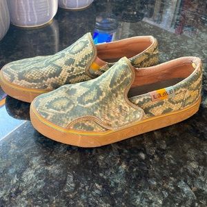 LAMB “Snakeskin” slip on sneakers